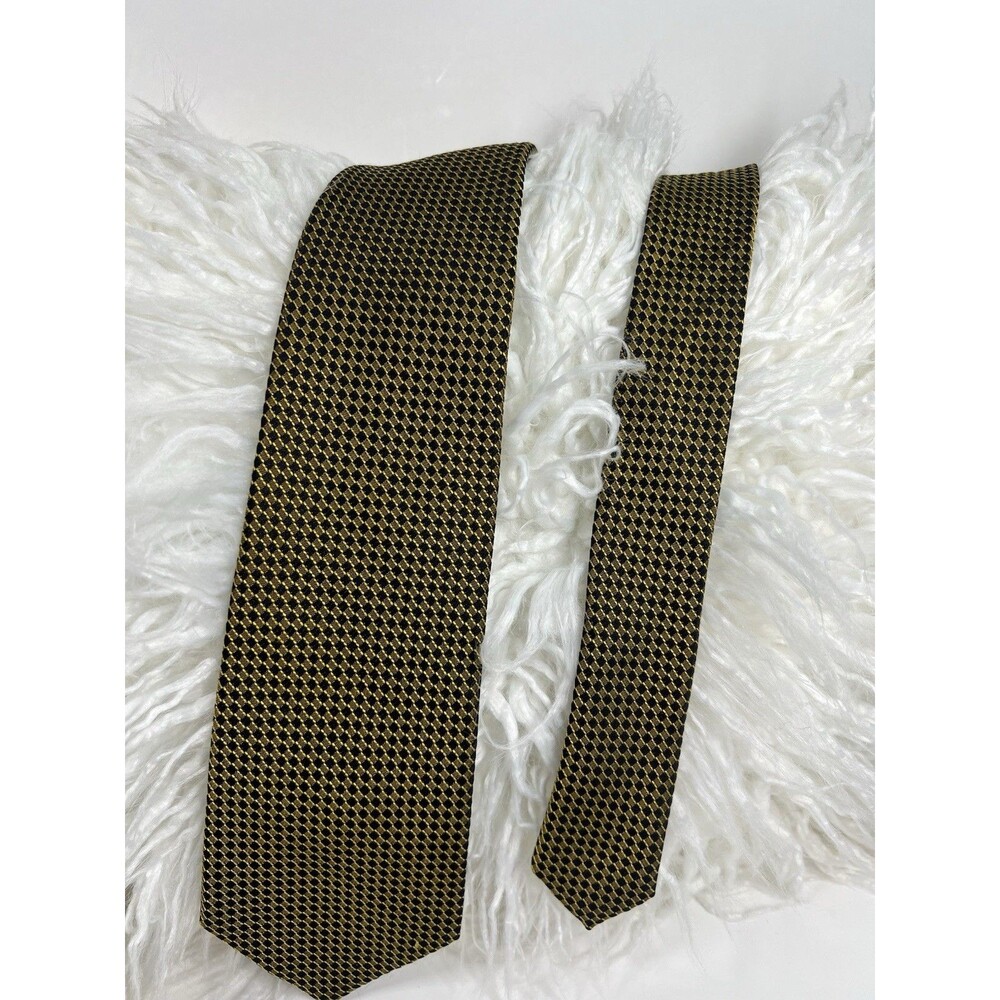 Men's Murano Stylish Black And Gold Geometric Pattern Timeless Classic Wedding